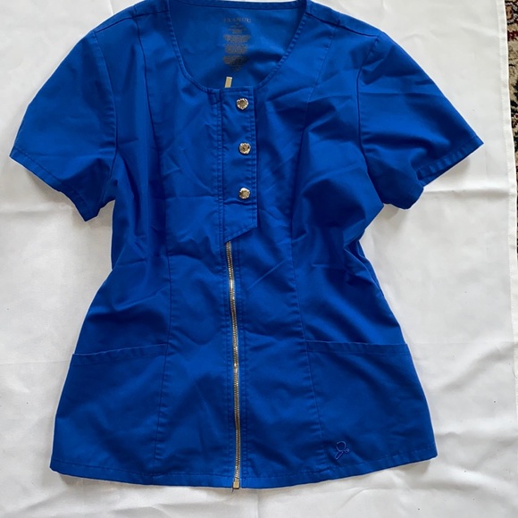 Tops - Jaanuu Front Zipper Scrub Top